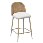 Alexa Cream Performance Fabric Outdoor Counter Stool Model: TOV-O68960